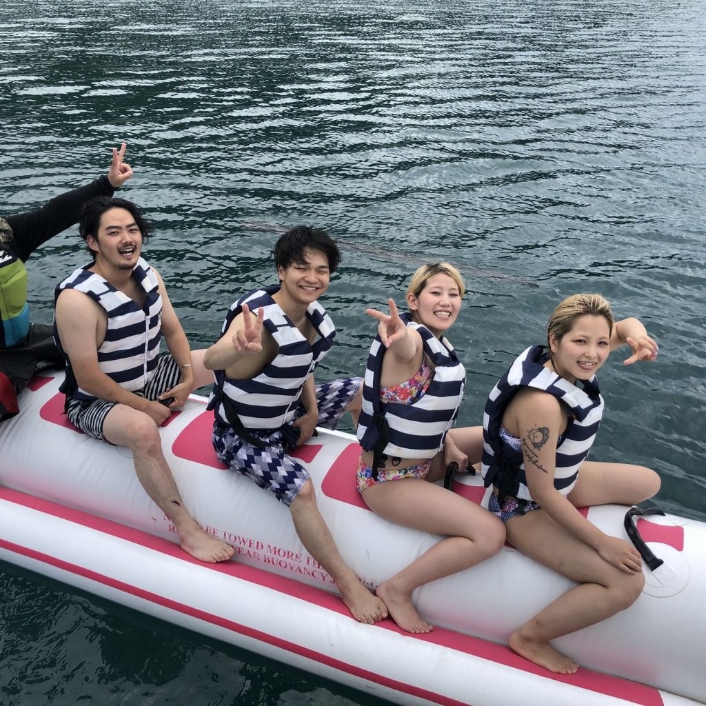 西ノ島でバナナボート!